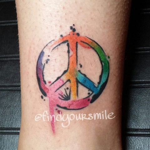 Peace Zeichen Fur Die Freiheit Tattoo