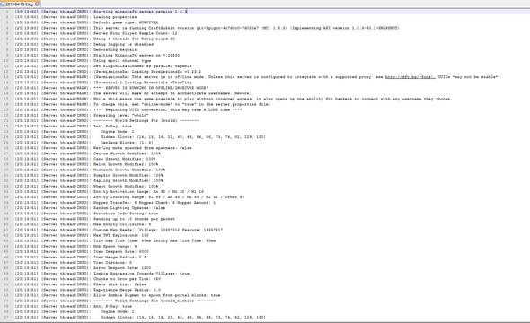 Der aktuellste Log. Bild 1/3 - (Minecraft, Server, Fehler)