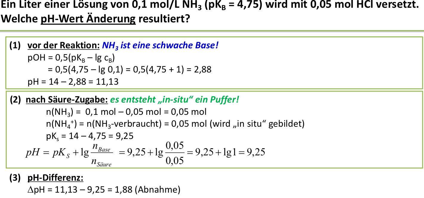 pHWertÄnderung berechnen? (Wasser, Chemieunterricht, Reaktionsgleichung)