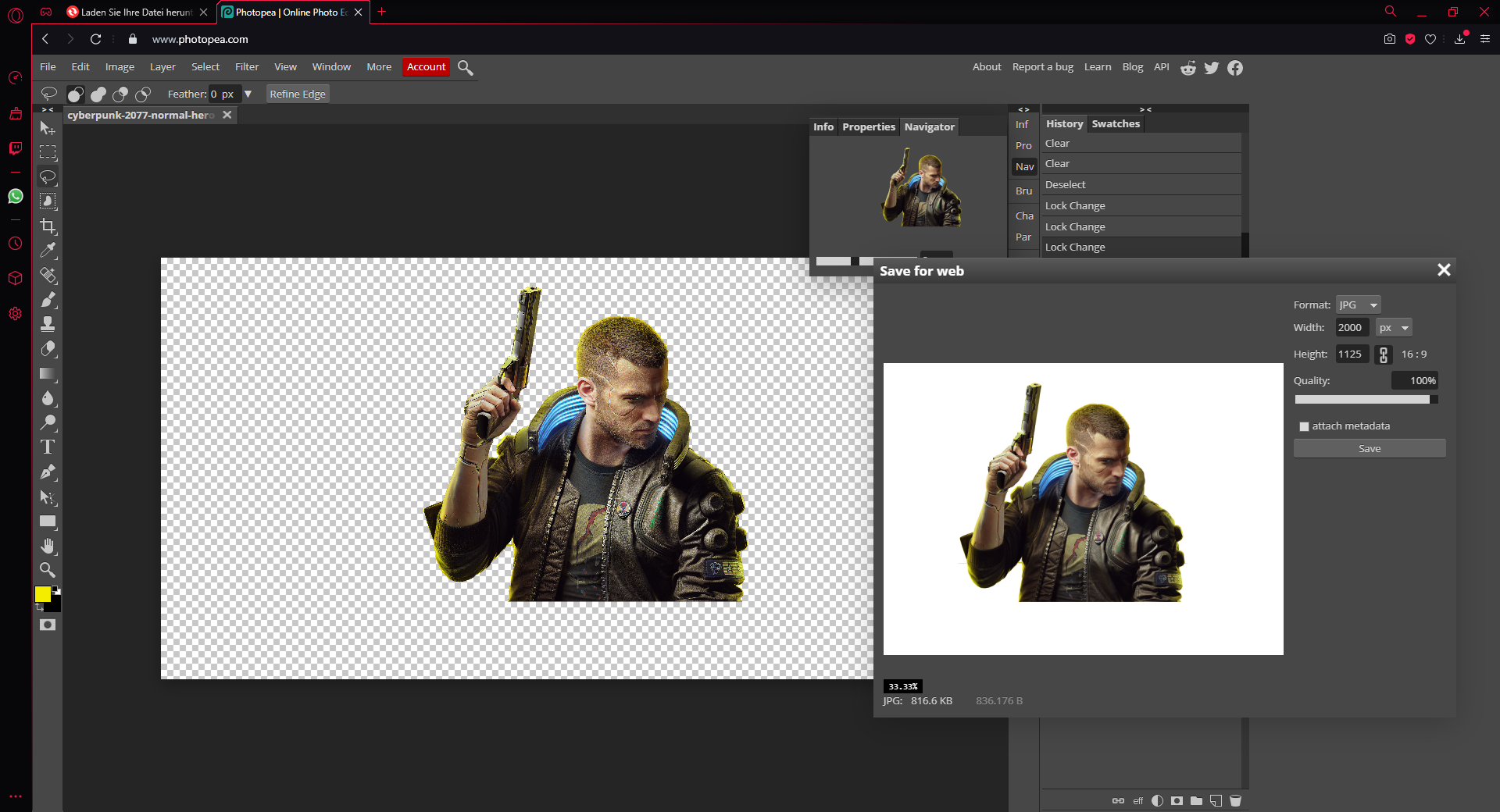 Photoshop, Bild ohne Hintergrund speichern? (Computer, Bilder