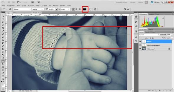 Habe einen Text eingegeben aber es kommt nur das - (Photoshop, cs5)