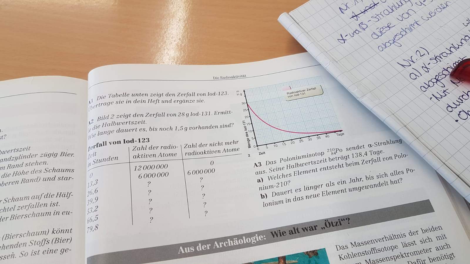 Physik Aufgabe Halbwertzeit Hausaufgaben Radioaktivitat Halbwertszeit