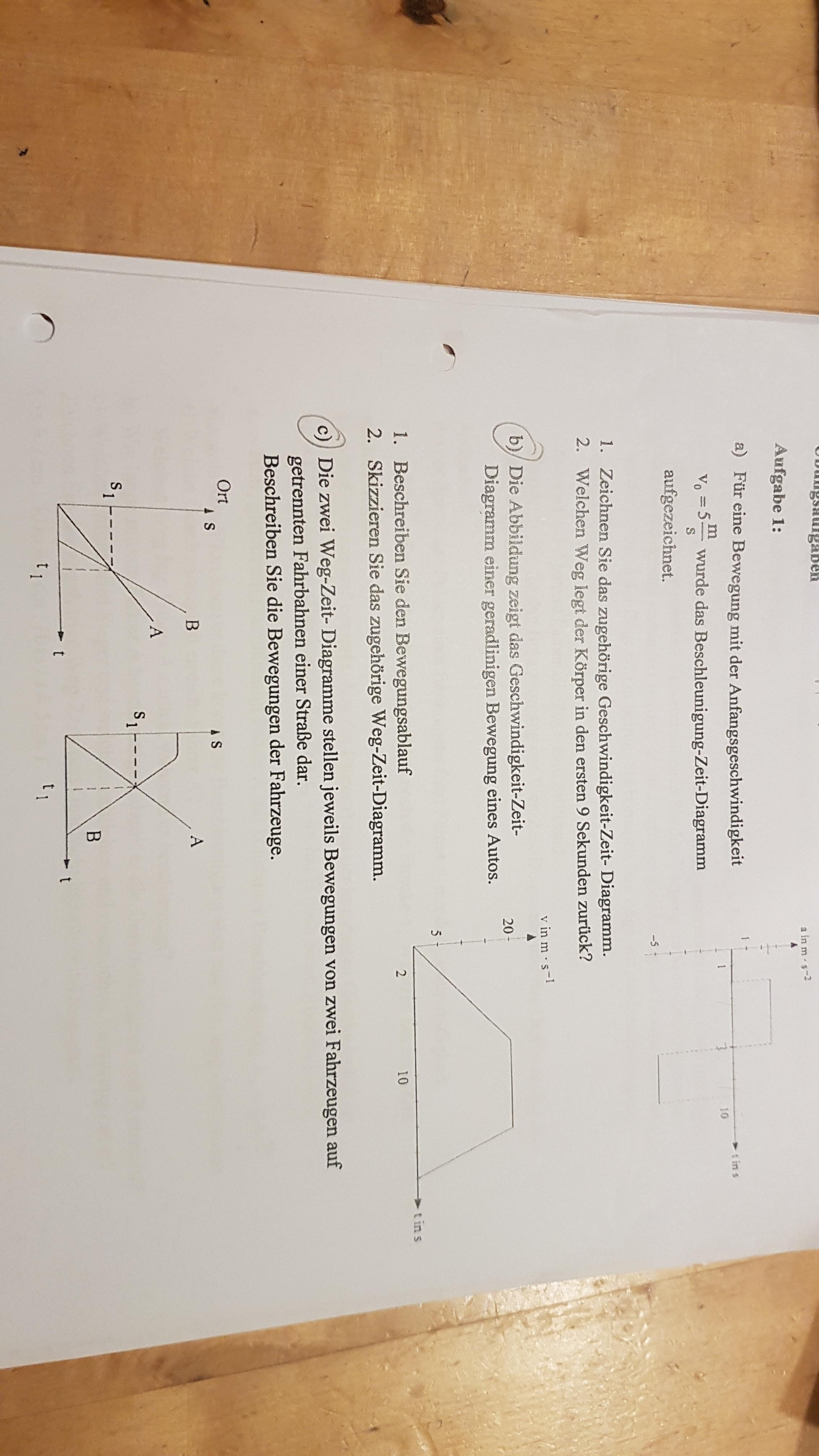 Physik Aufgabe Vt Diagramm