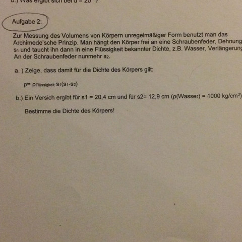 Physik Hausaufgabe
- (Physik, Hausaufgaben)