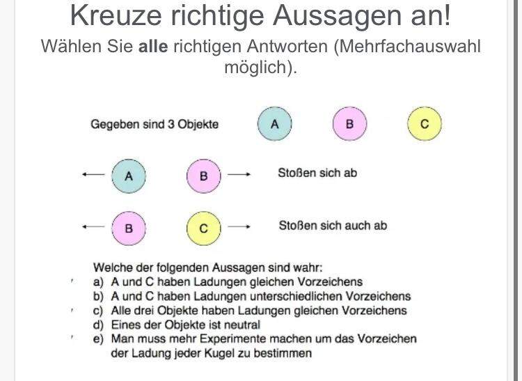 Physik: Stimmt die Antwort? (Schule, Chemie, Strom)