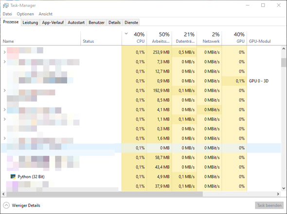 process - hide Python (32 Bit) Task? (Computer, Technik, PC)