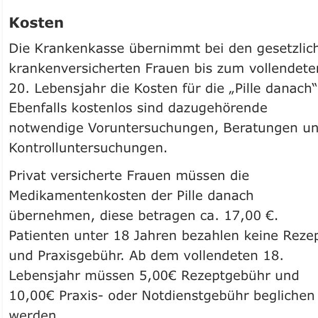 Pille Danach Kostenfrei U20 Sex Schwangerschaft