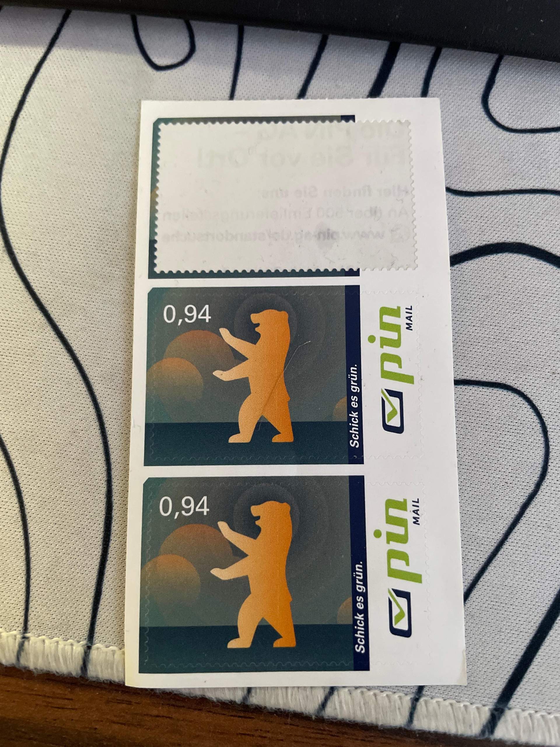 PIN Briefmarke bei Deutscher Post? (Brief, Deutsche Post, Briefmarken)