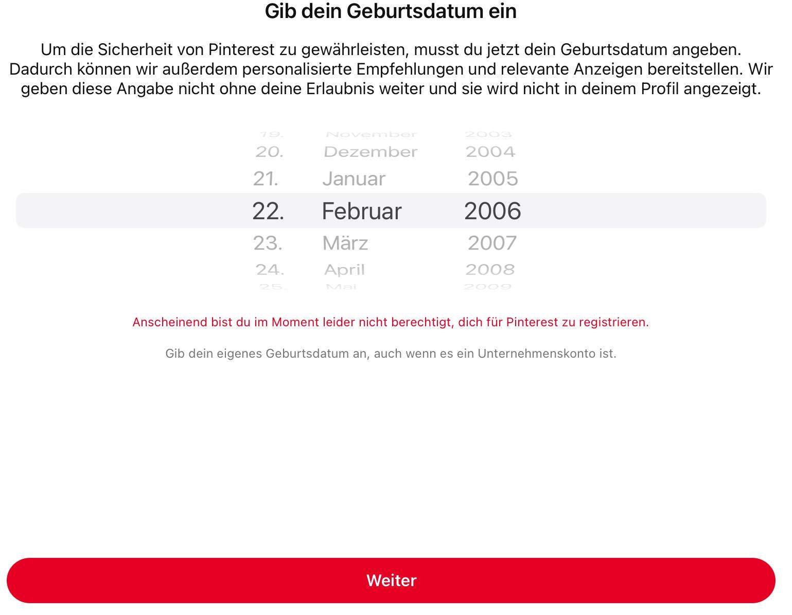 Erstaunlich Pinterest Geburtsdatum Eingeben Bilder