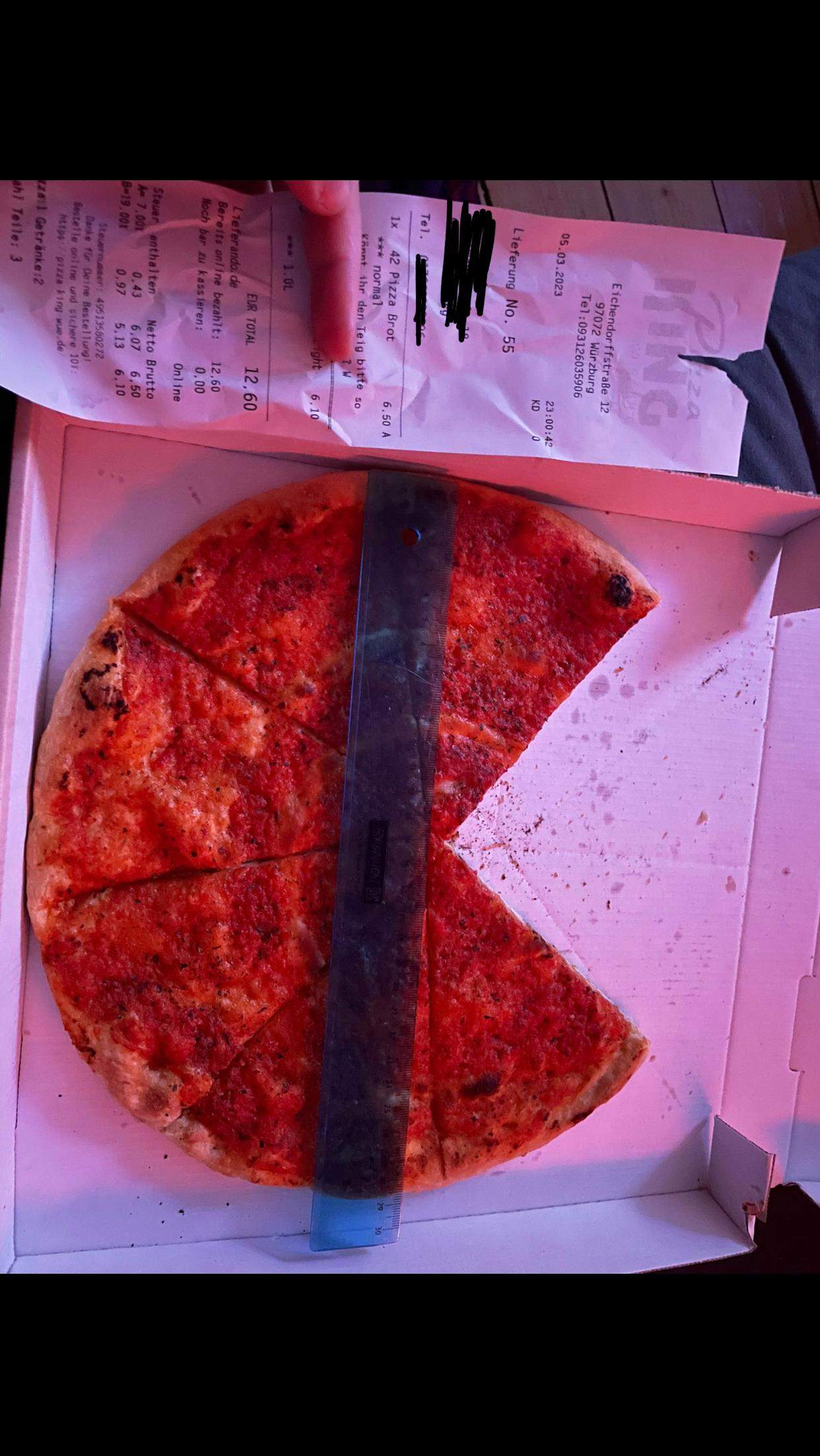 Pizza zu klein - Welche Rechte habe ich? (Lieferung, bestellen, Restaurant)