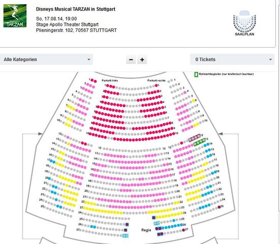 Platzwahl Im Apollo Theater Stuttgart Tarzan Disney Musical