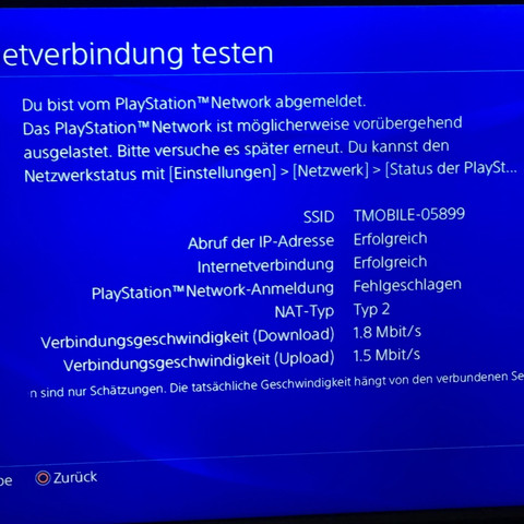 Angeben adresse network playstation falsche PS4: PSN