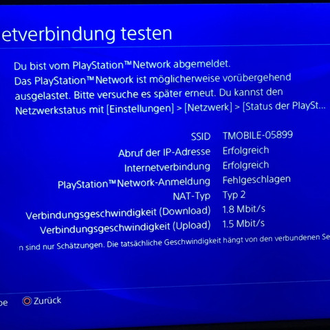 Playstation network login geht nicht