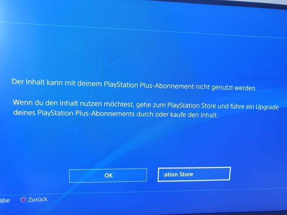 PlayStation plus Spiel hat schloss?
