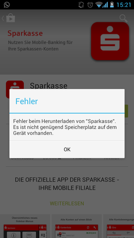 fehlermeldung von playstore beim herunterladen der app - (App, Android, Google Play Store)