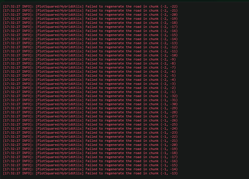 Plotsquared fehler? (programmieren, Minecraft Server, Programmfehler)