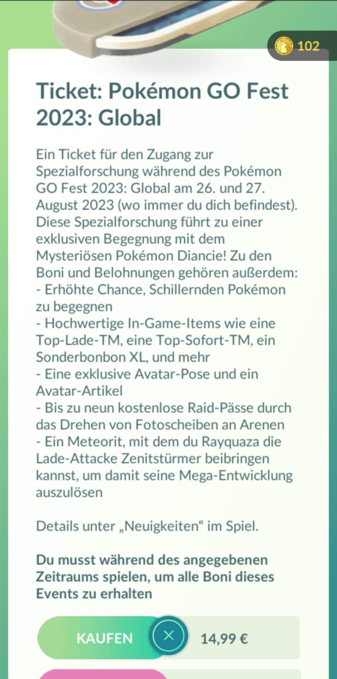 Pokemon Go Fest Ticket?