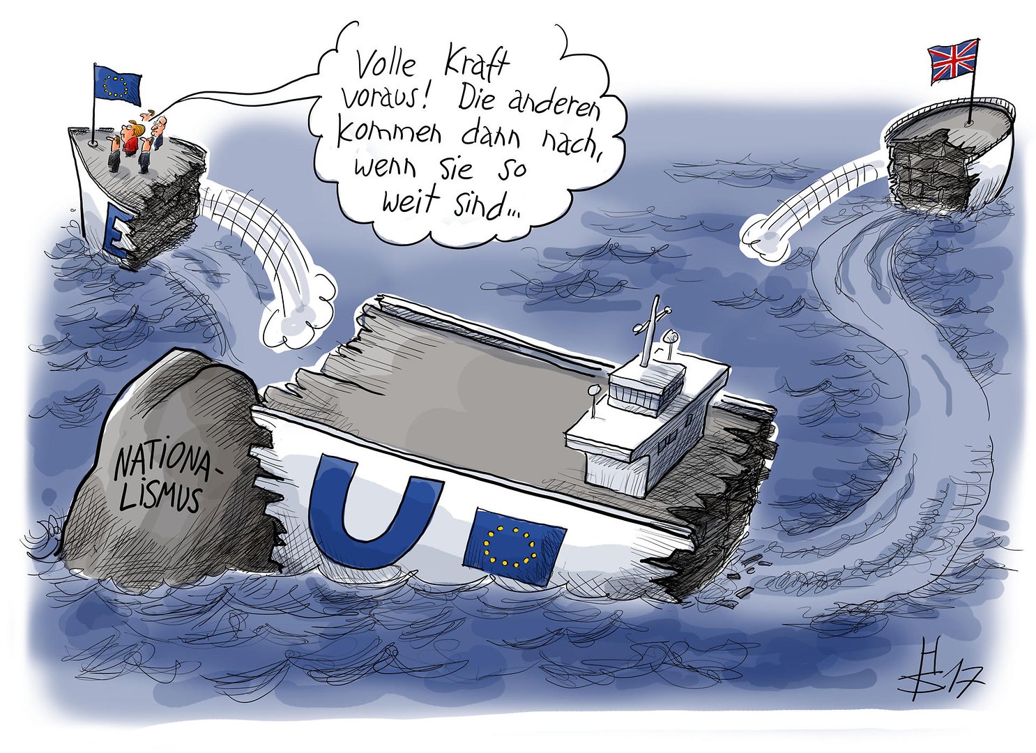 Politische Zusammenhänge dieser Karikatur? (Politik)