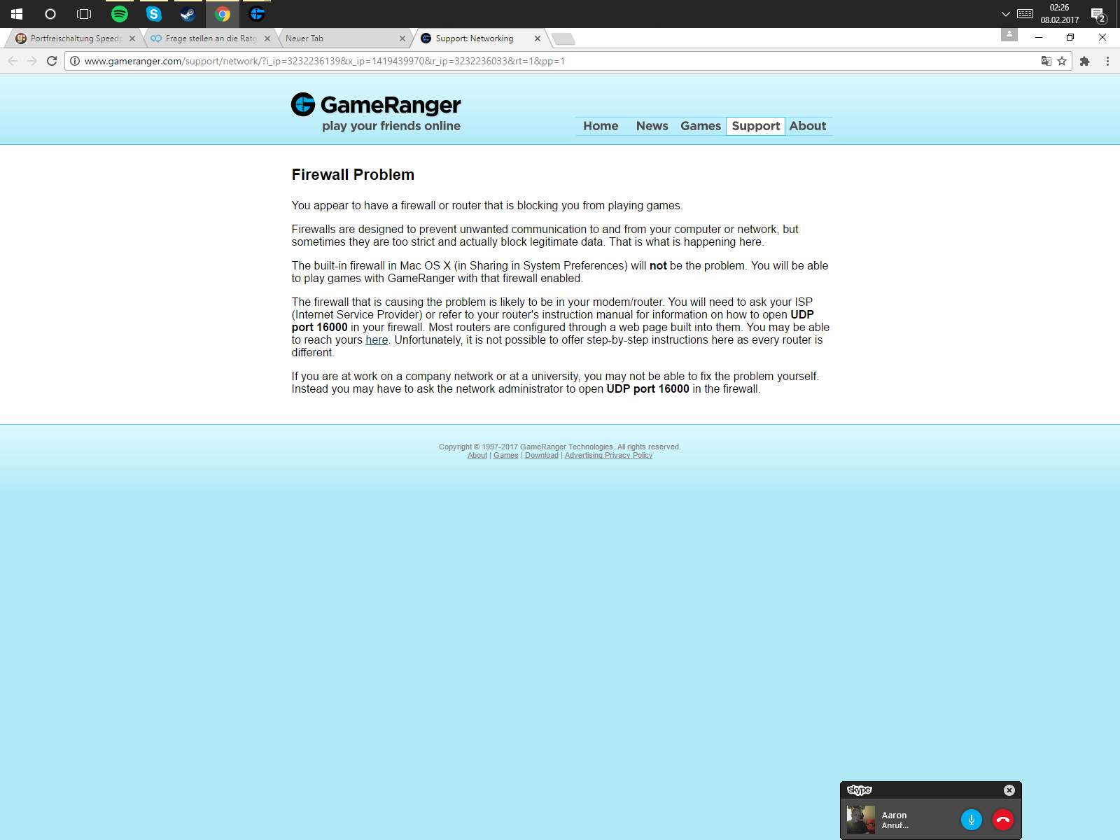 Port für GameRanger öffen? (Internet, Router, Freigeben)