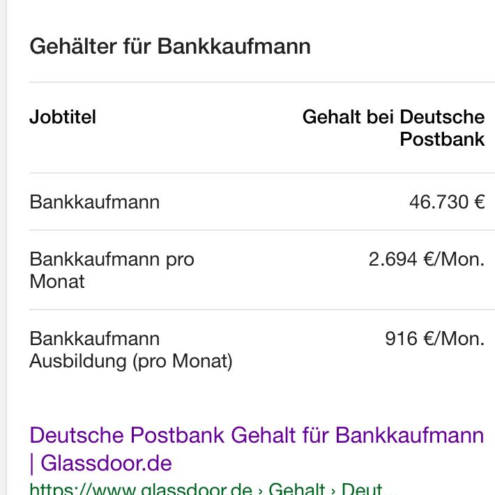 Postbank Gehalt Filiale Ausbildung Bank Lohn