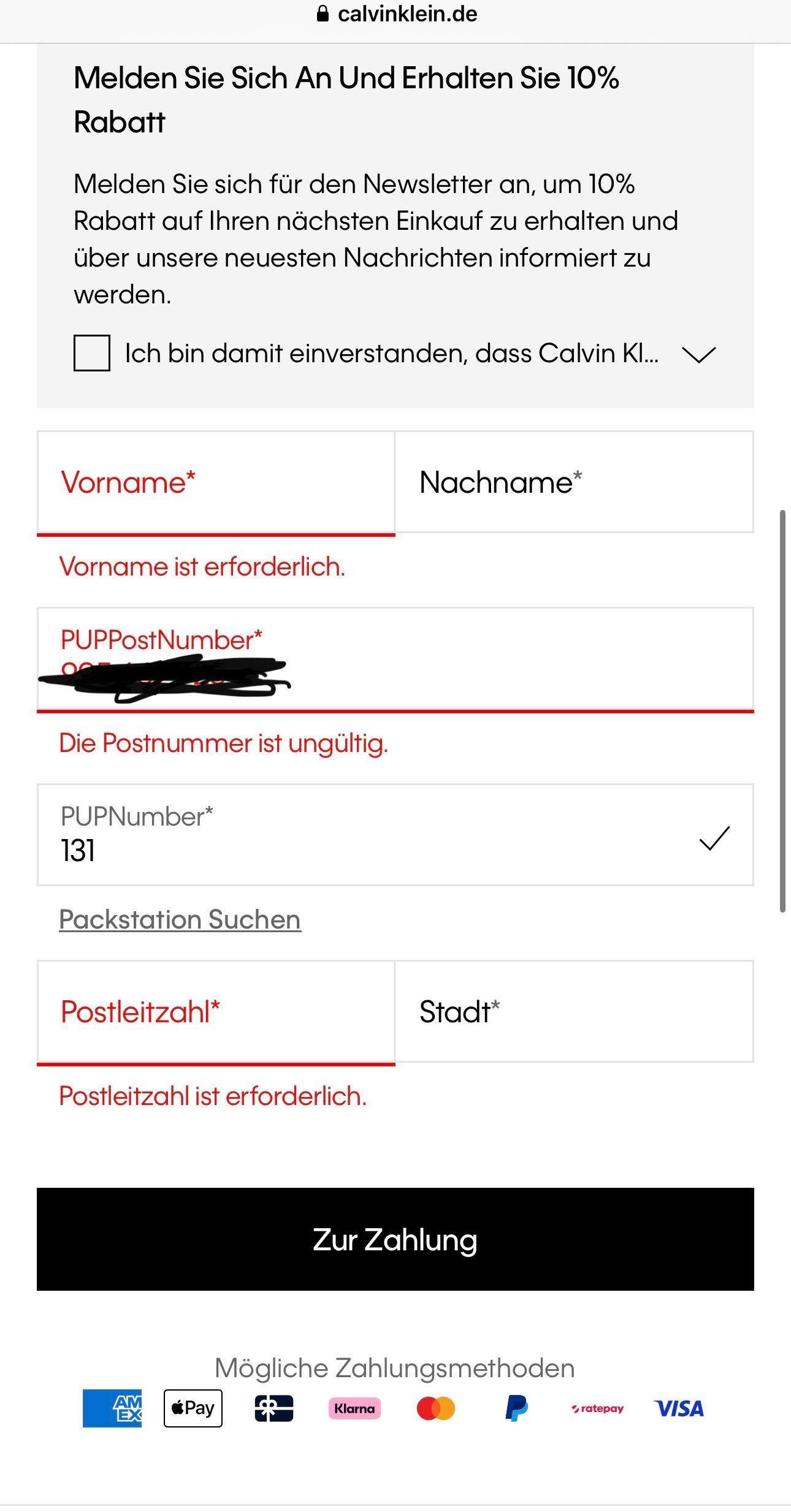 Postnummer Nicht G ltig Amazon Post Versand 