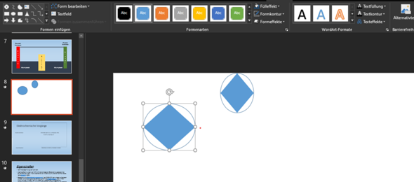 Powerpoint Kreise Mit Quadrat Drin Wie Geht Das Weg Computer Microsoft