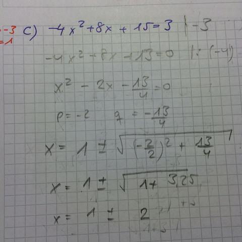 Bild zur Aufgabe. LÃ¶sung -3 und 1 - (Schule, Mathe, Mathematik)