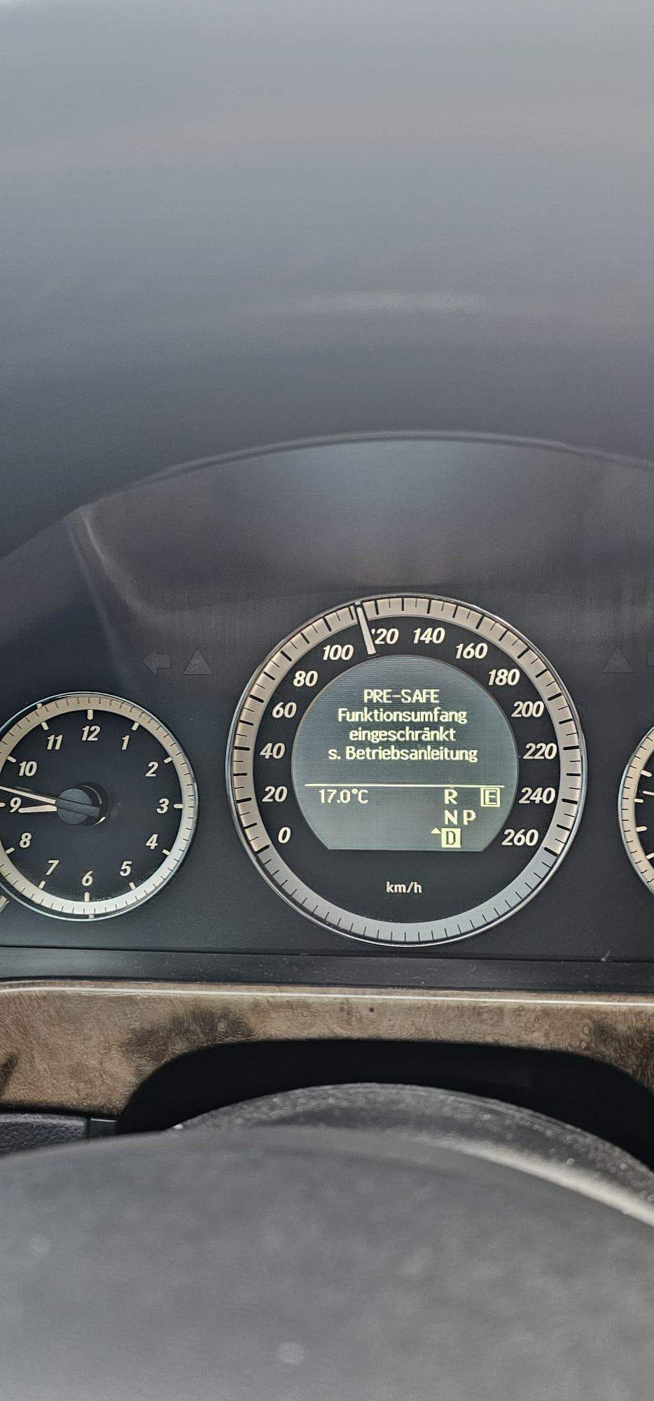 Pre Safe Mercedes Fehlermeldung