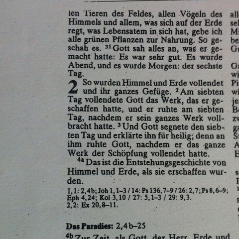 Priesterschrift 
1,30-2,4a - (Religion, Bibel, Reli)