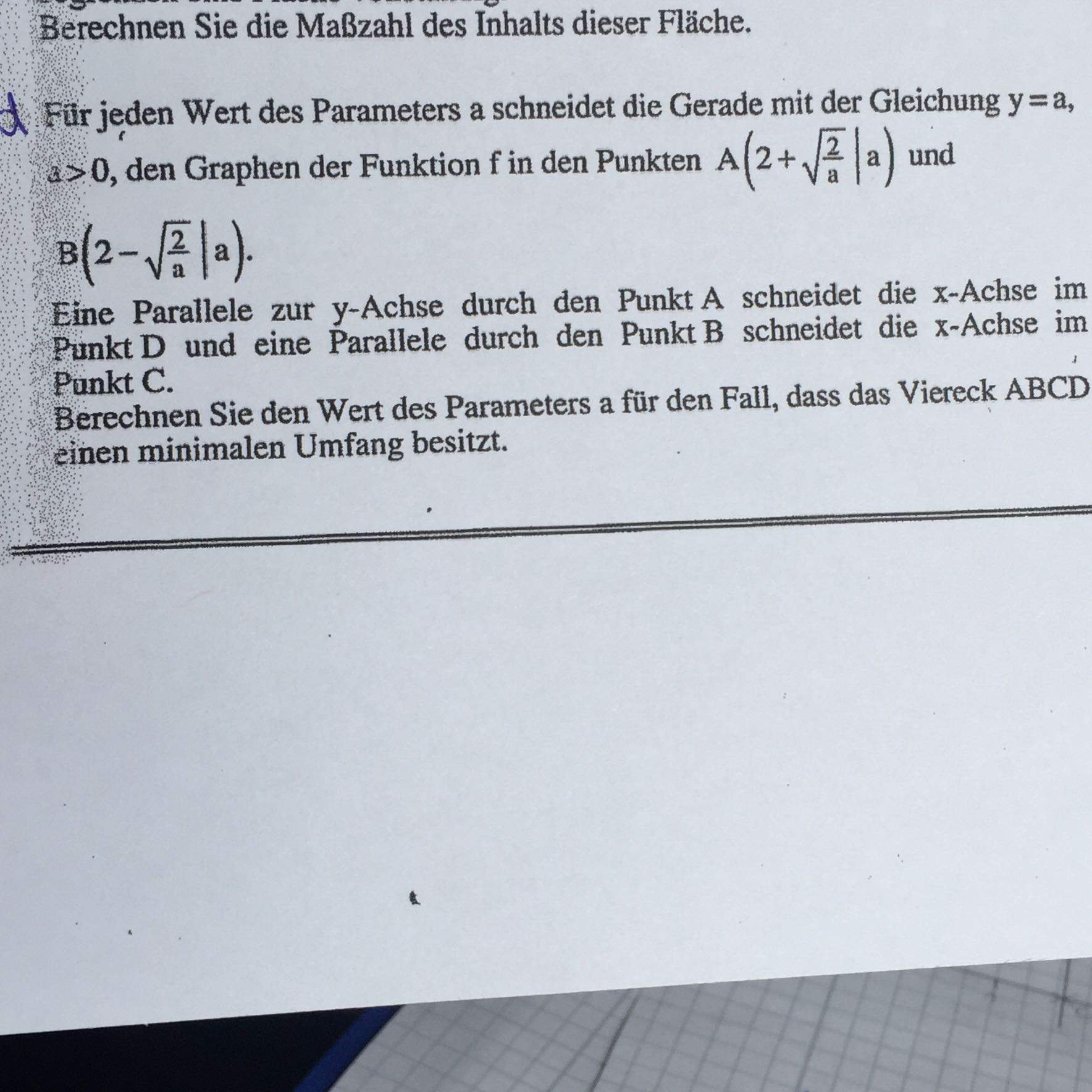 Problem Bei Extremwertaufgabe Mit Kurvenschar? (Mathematik, Oberstufe ...