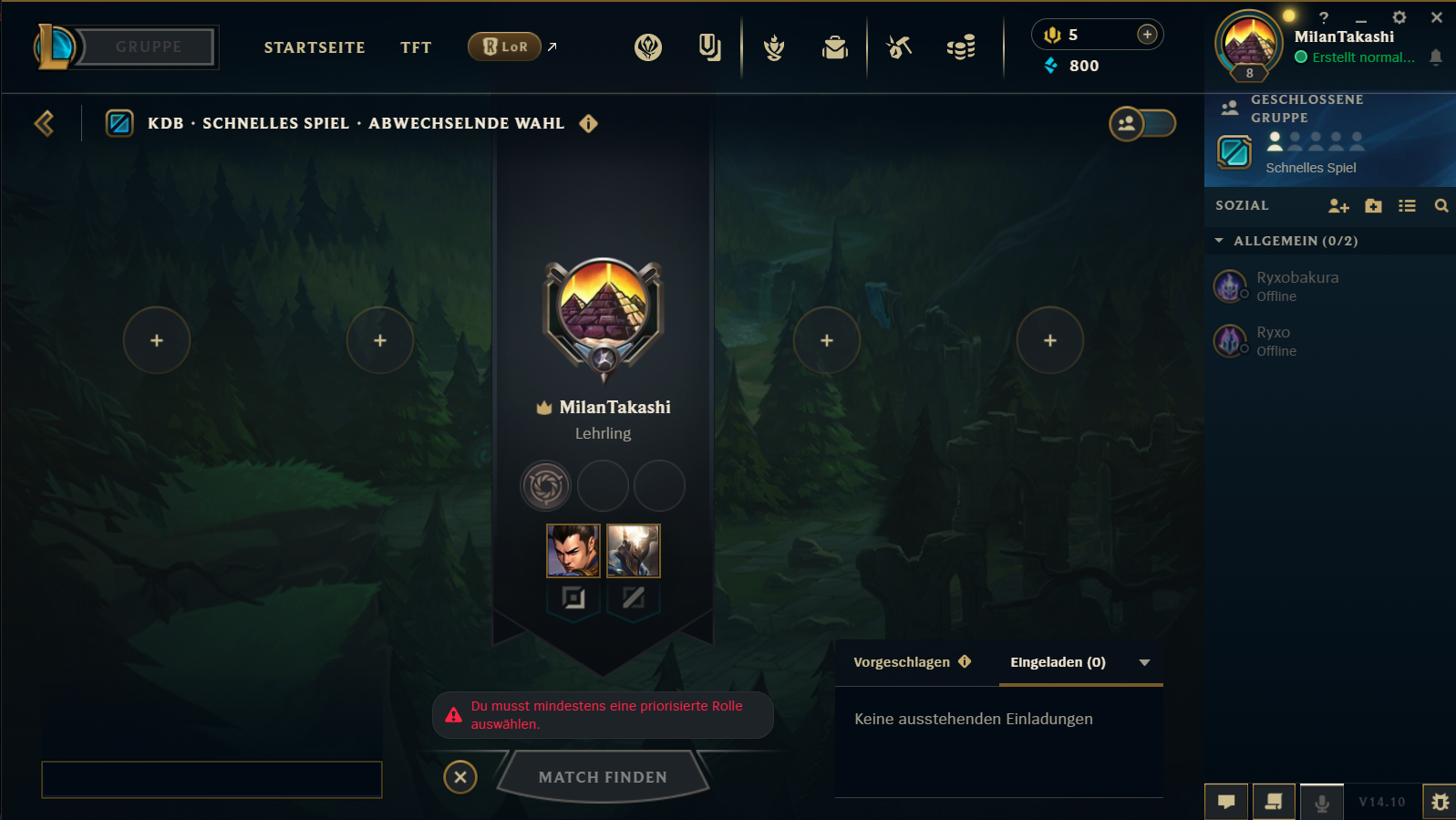 Problem bei schnelles spiel? (Steam, League of Legends)