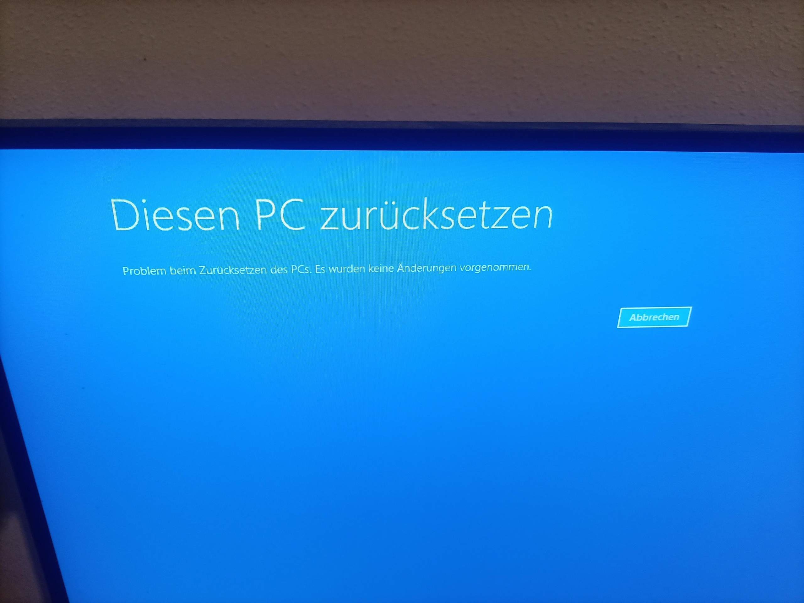 Problem beim Zurücksetzen des PCs? (Windows, Windows 10, Microsoft)