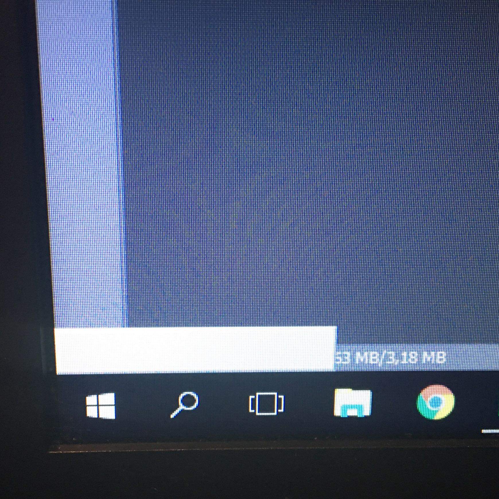 problem dass unten links manchmal über der taskleiste ein kleiner ...