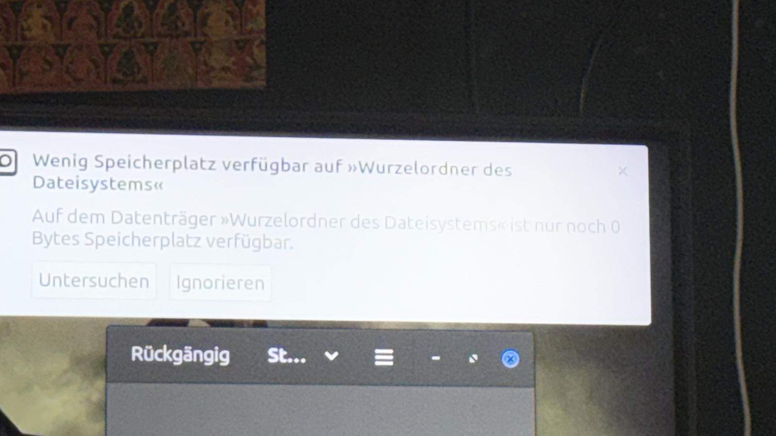 Problem mit Linux Mint Cinnamon? (Festplatte, Festplattenspeicher)