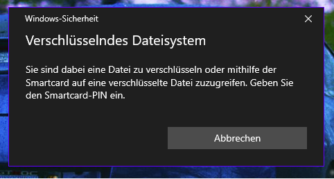 Probleme Beim Ordner Verschlusseln Windows 10 Was Ist Eine Smartcard Pin Computer Pc Sicherheit