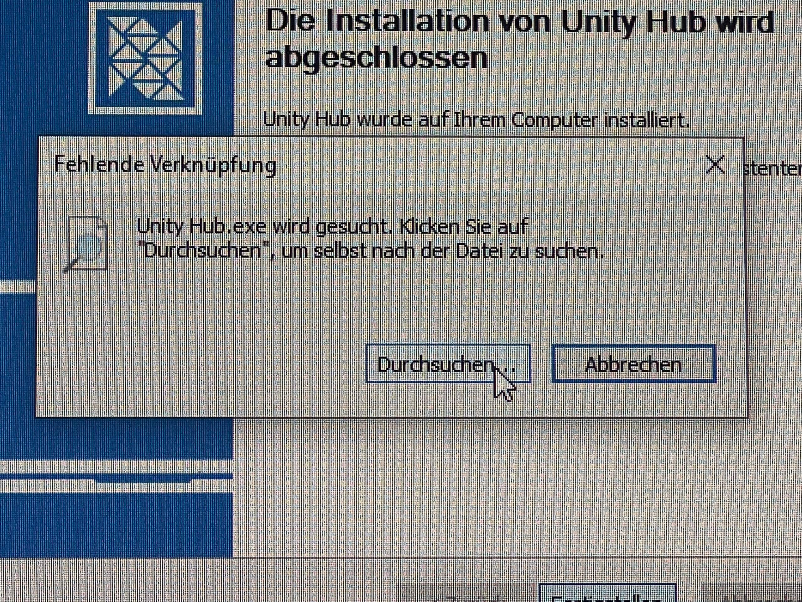 Probleme mit der Unity Hub? (C Sharp, Visual Studio)