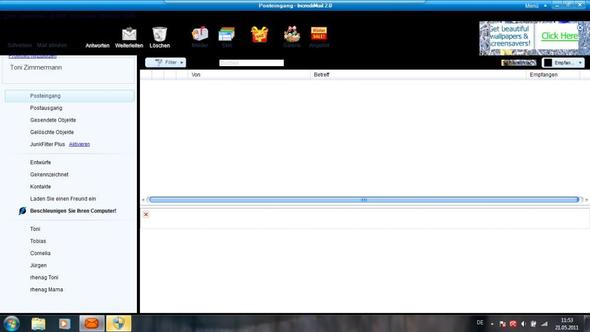 Schwarzer Balken - (Programm, Software, E-Mail)