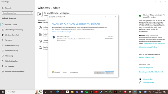  - (Update, Windows 11, VirtualBox)