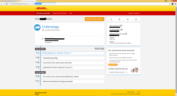 Das ist auch die Offizielle DHL Tracking Seite - (Versand, Paket, DHL)