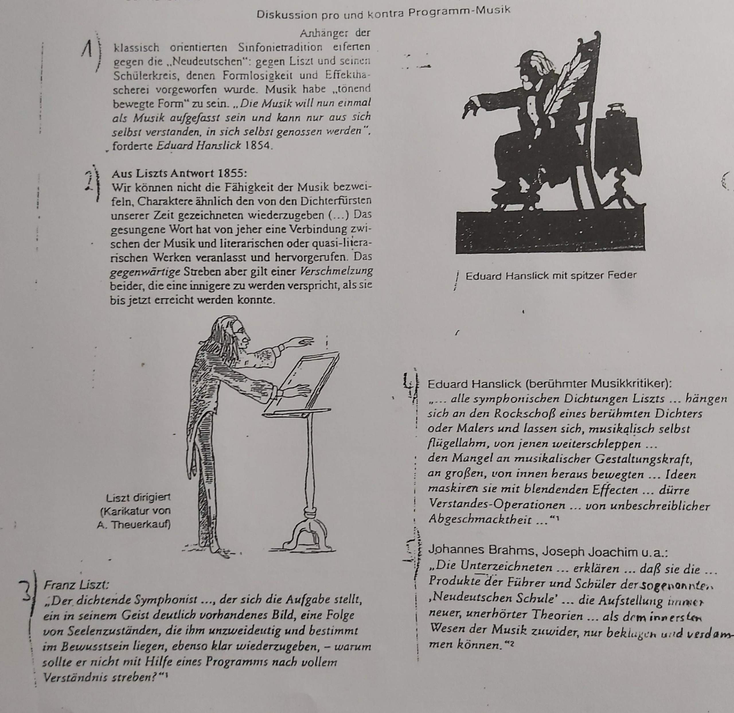 Programm-Musik oder absolute Musik? (Schule, Musiktheorie, Programmmusik)