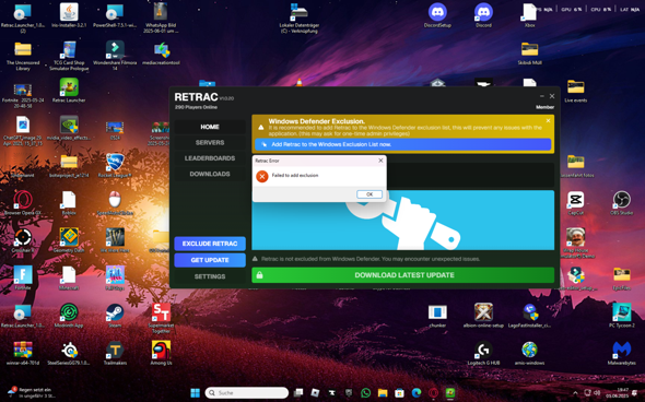 Project Retrac Fehler? (PC, Computerspiele, Fortnite)