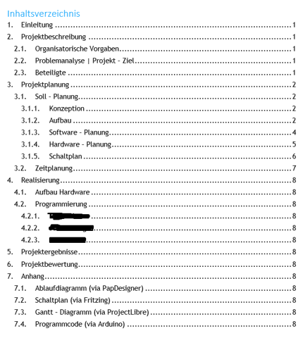 Projekt Dokumentation Wo Kommt Folgendes Hin It Word