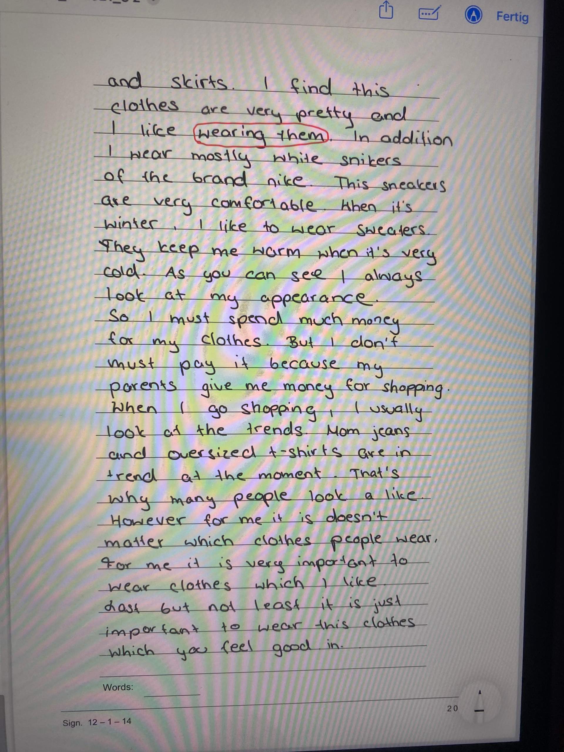 Ich Hoffe Auf Ihr Verständnis Englisch Prüfungsaufgabe Englisch wie würdet ihr sie bewerten? (Schule, Lernen