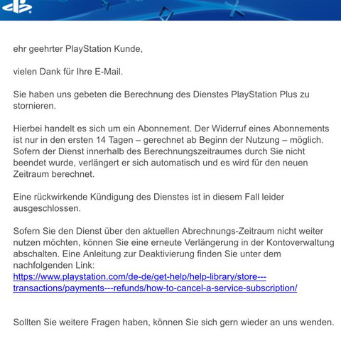 PS4 PS Plus - Rückerstattung? (Technik, Gesetz, PlayStation 4)