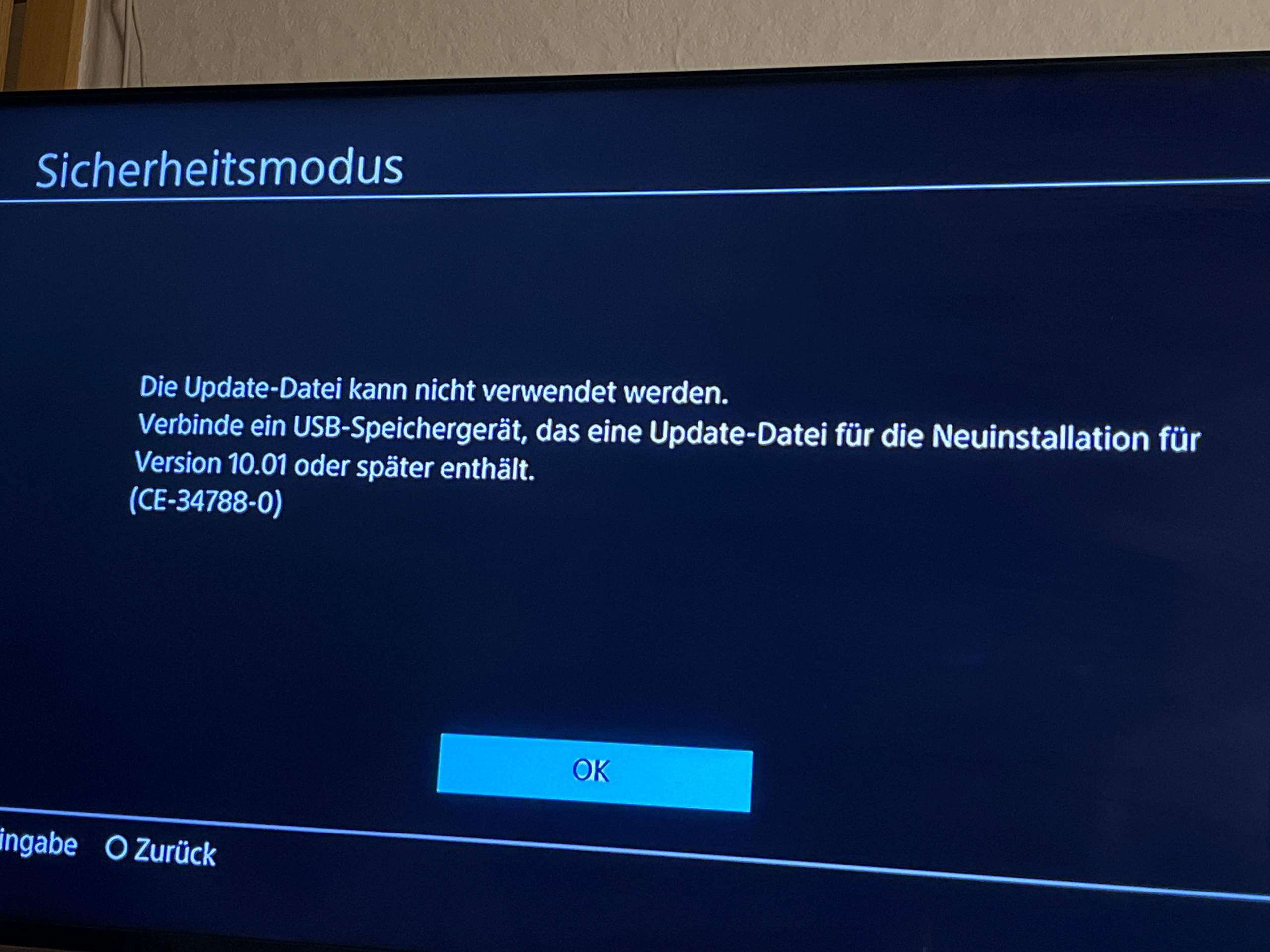 Ps4 startet nicht, Sicherheitsmodus geht nicht, Controller leuchtet