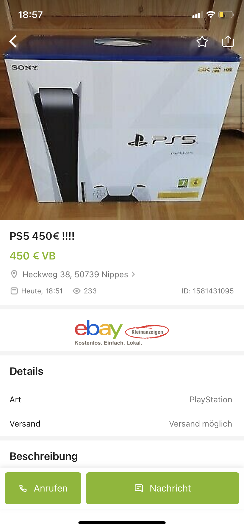 Ps5 Ebay Kleinanzeige Kaufen Computer Gaming Playstation