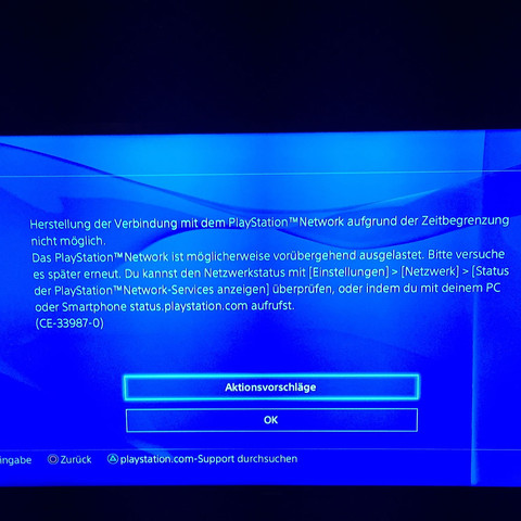 Playstation network login geht nicht