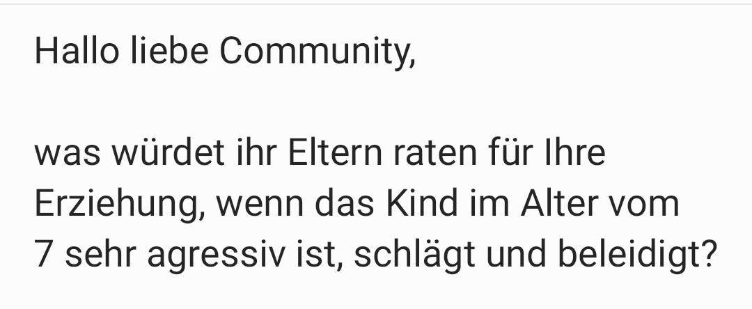 Psychologie, Pädagogik, Erziehungsmaßnahmen?