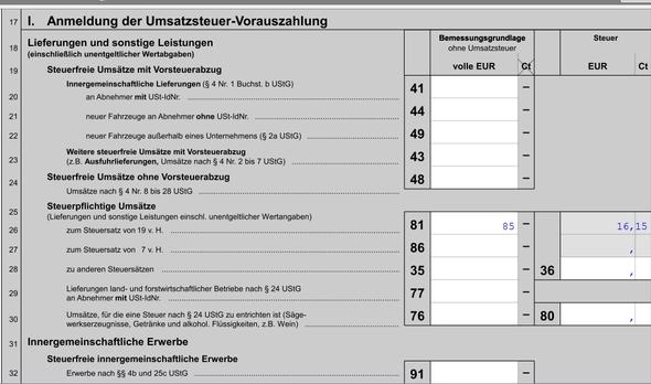 Pv Anlage Was Muss Ich Bei Elster Feld 81 Eingeben Steuern Photovoltaik