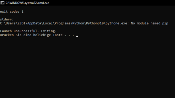 Python Exit Code 1 Programmiersprache Cmd Python exit code 1 programmiersprache cmd